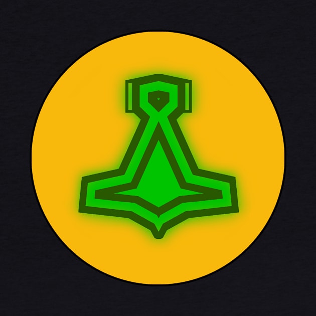 Golden Age Green Hammer by J. Rufus T-Shirtery